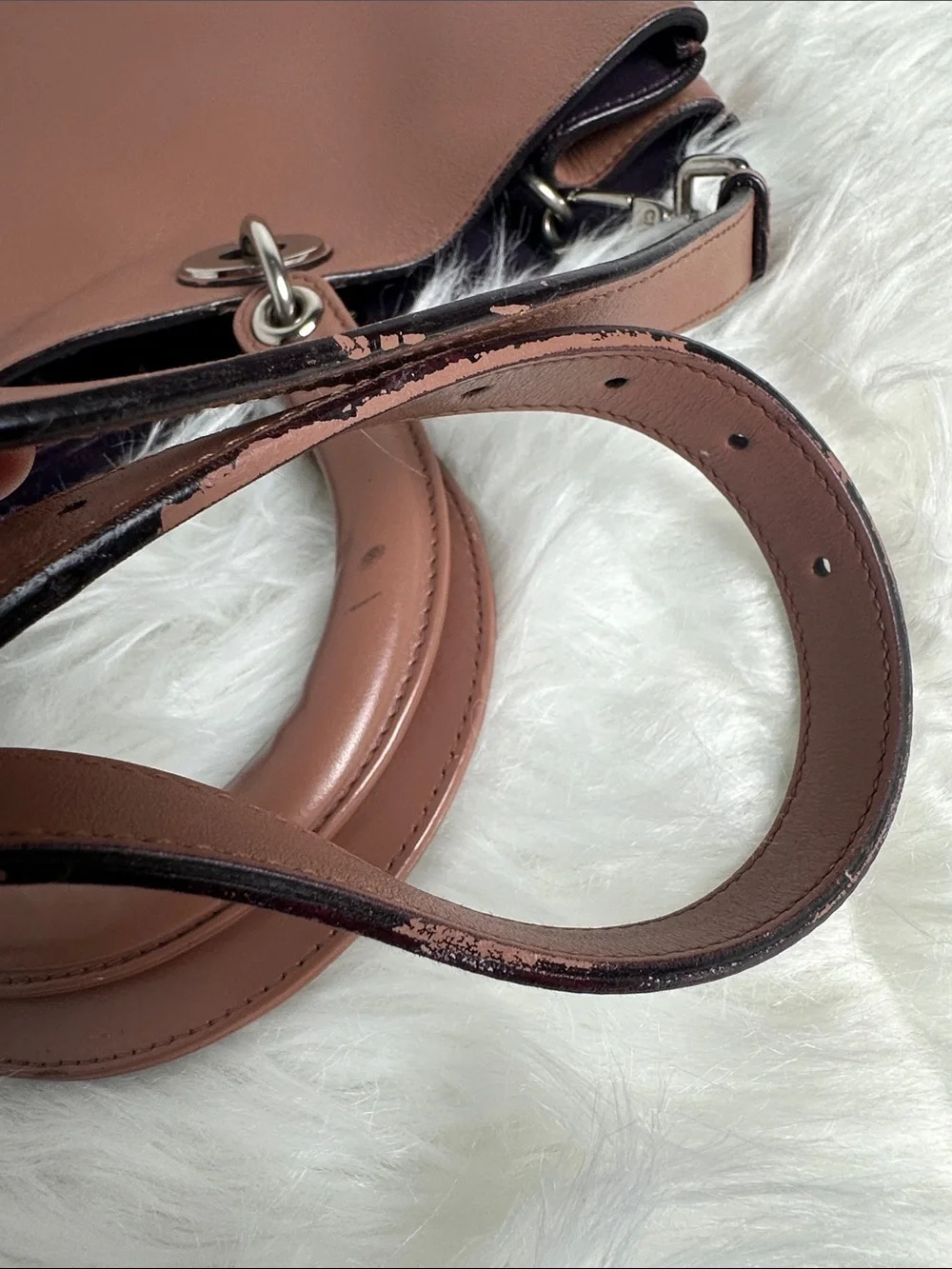 💯Authentic Christian Dior Large Lady Dior Tote Shoulder Bag i Dusty Rose Brown🍀 - Picture 15 of 17